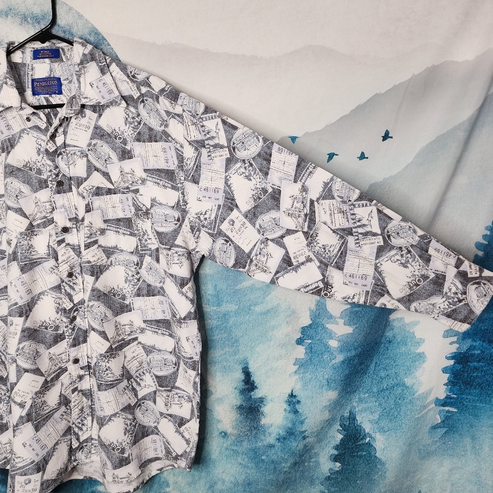 Pendleton Long Sleeve Cotton Button Up Shirt Men'… - image 3